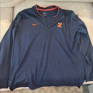 University of Illinois Nike Blue Quarter-Zip